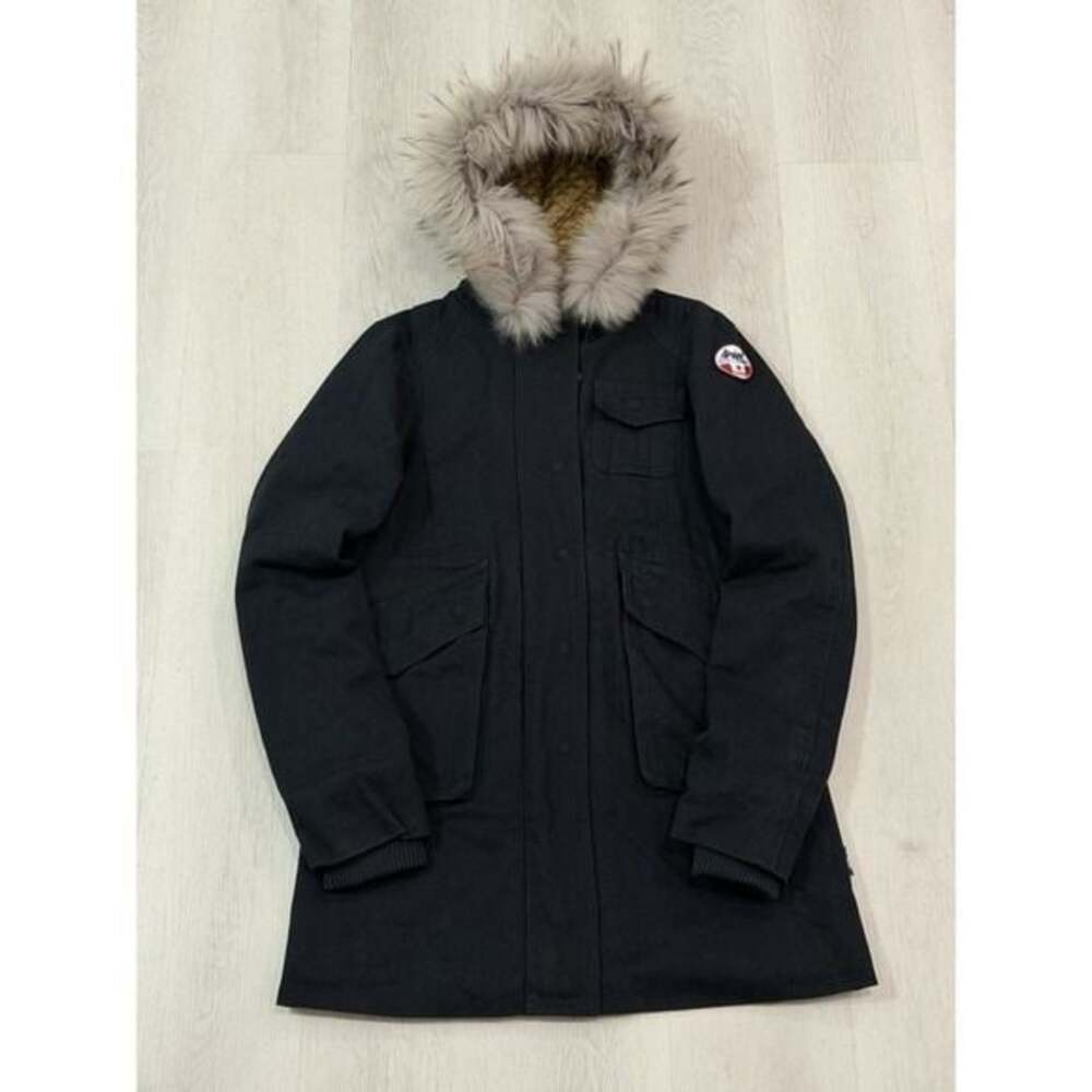 PAJAR Canada Queens Faux Fur-Trim Hooded Quilted Lined Jacket Coat Women's M
